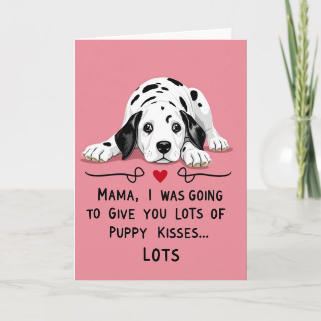 Sweet Puppy Mama Kisses Card (Front)