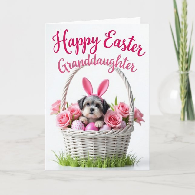 Sweet Puppy Spring Card (Front)