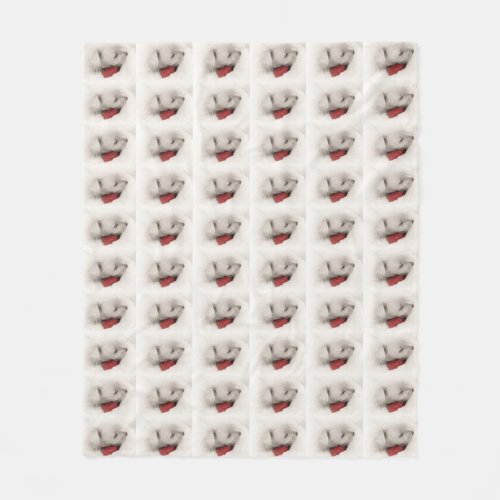 Sweet Puppy Westie Sleeping Fleece Blanket