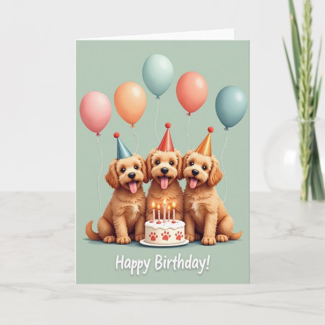 Sweet Pups Birthday Card (Front)