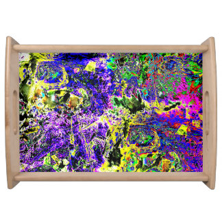 Sweet purple abstract serving tray,Delight vibrant Tray