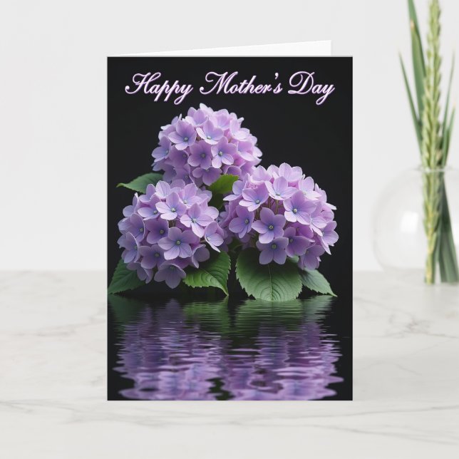 Sweet Purple Bloom Mothers Day Card (Front)