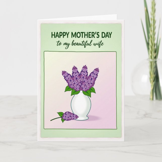 Sweet Purple Blossom Mothers Day Card (Front)