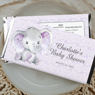 Sweet Purple Elephant Hershey Bar Favors