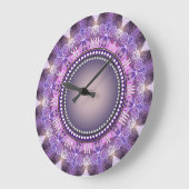 Sweet Purple Mandala Lace Wall Clock (Angle)