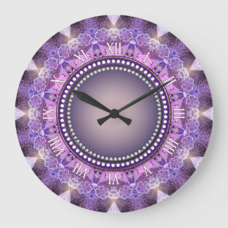 Sweet Purple Mandala Lace Wall Clock
