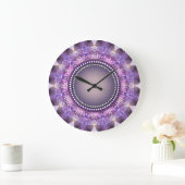 Sweet Purple Mandala Lace Wall Clock (Home)