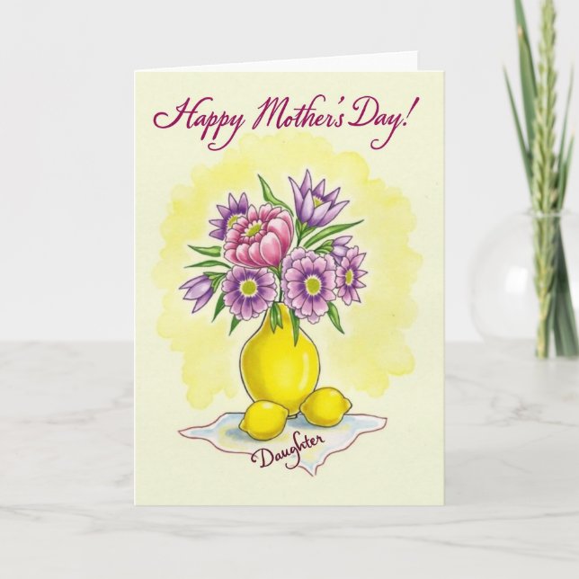 Sweet Purple Pink Mothers Day Card (Front)