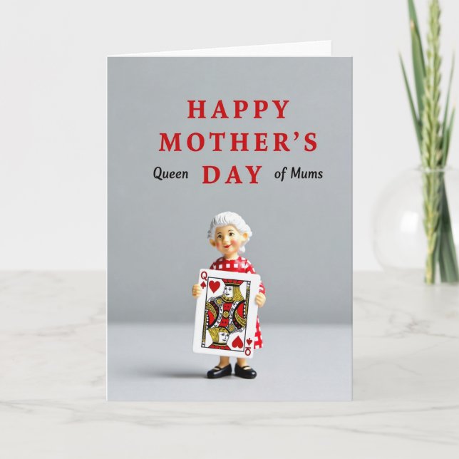 Sweet Queen Mum Mothers Day Card (Front)