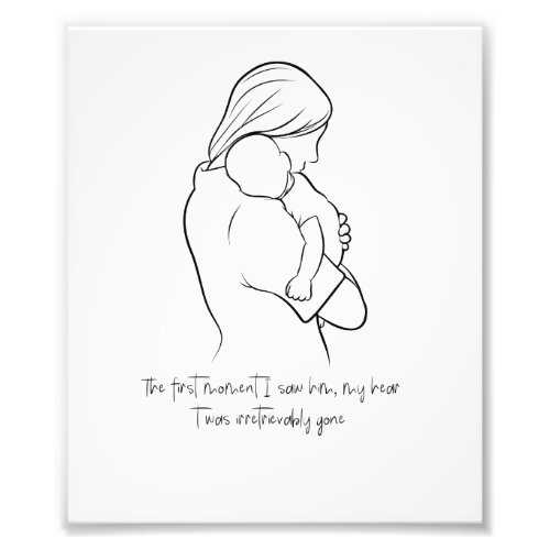 Sweet quote for new baby photo print