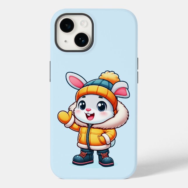 Sweet rabbit in winter Case-Mate iPhone case (Back)