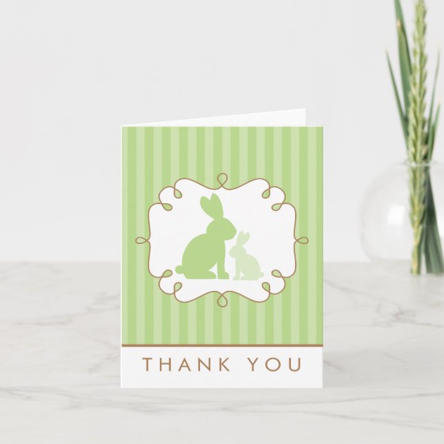 Sweet Rabbits Baby Shower Thank You (Front)