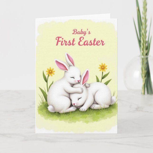 Sweet Rabbits Hugs Occasion Card (Front)