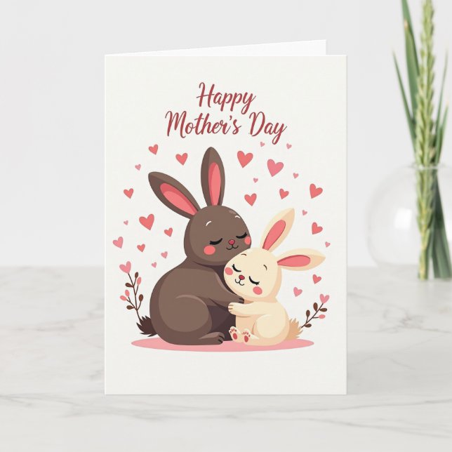 Sweet Rabbits Mothers Day Card (Front)