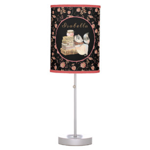 Sweet Raccoon Customize Text and Color Table Lamp