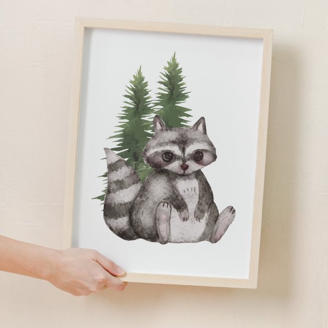 Sweet Raccoon Pine Tree Woodland Nursery Decor (Sweet Raccoon Pine Tree Woodland Nursery Decor)