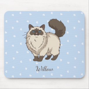 Sweet Ragdoll Cat Personalized Mouse Pad