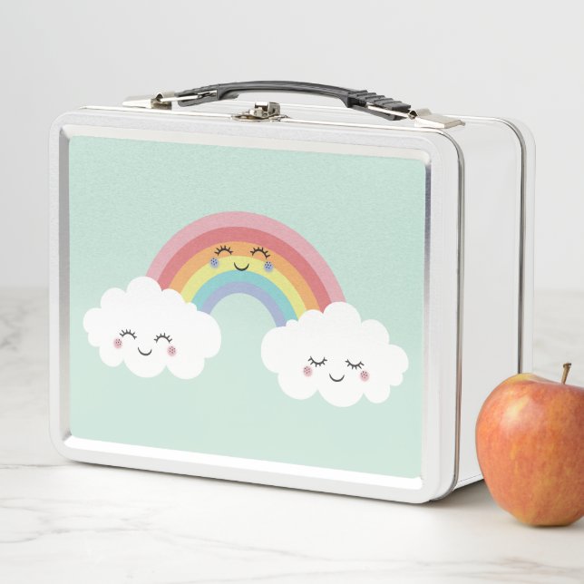 Sweet Rainbow Cloud Kids Lunchbox Food Container (In Situ)