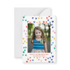 Sweet Rainbow Hearts Valentine's Day Photo Card