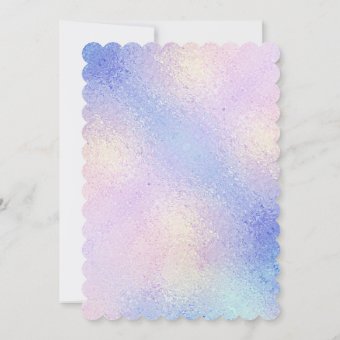 Sweet Rainbow Unicorn Glittery Girls Birthday Invitation | Zazzle