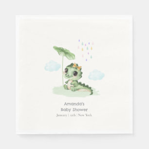 Sweet Raindrop Little Dragon Baby Shower Napkins