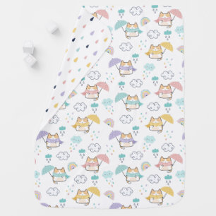Sweet Rainy Day Pattern - Baby Blanket