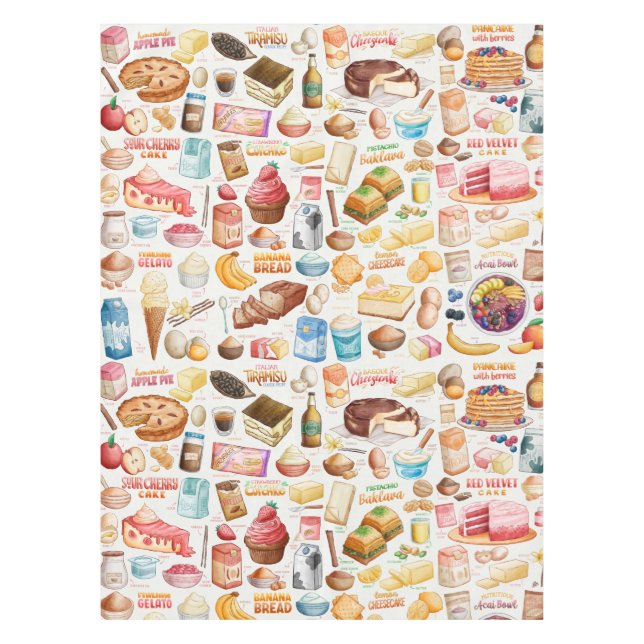 Sweet Recipes Tablecloth (Front)