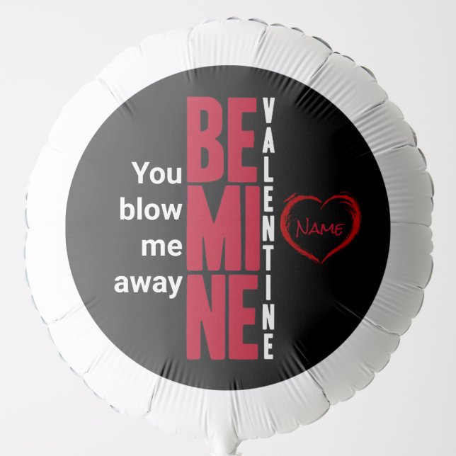 Sweet Red Be Mine Headline with hand-drawn Heart Balloon (Front)