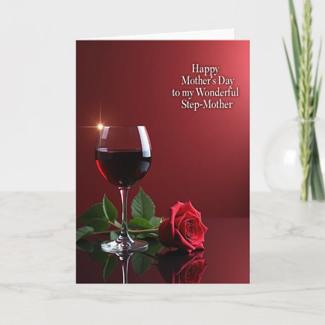 Sweet Red Bloom Mothers Card (Front)