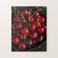 Sweet Red Cherries Summer Fruit Still Life