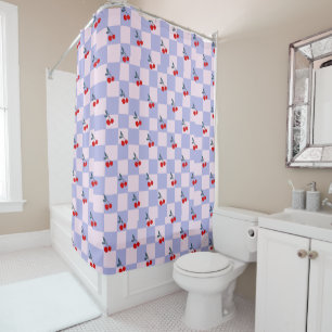 Sweet Red Cherry Pattern Shower Curtain