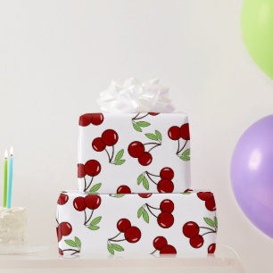Sweet Red Cherry Pattern Wrapping Paper