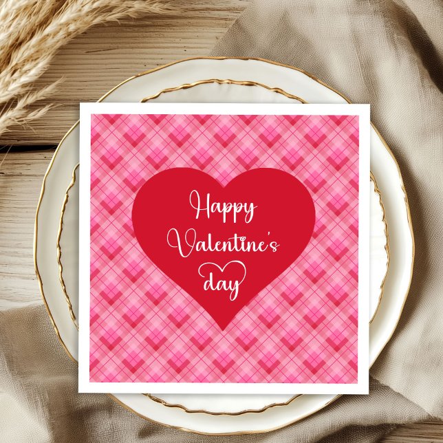 Sweet Red Hearts Cute Valentine Table Decor Napkin (Sweet Red Hearts Cute Valentine Table Decor Napkin)