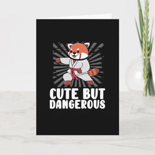 Sweet red karate panda card