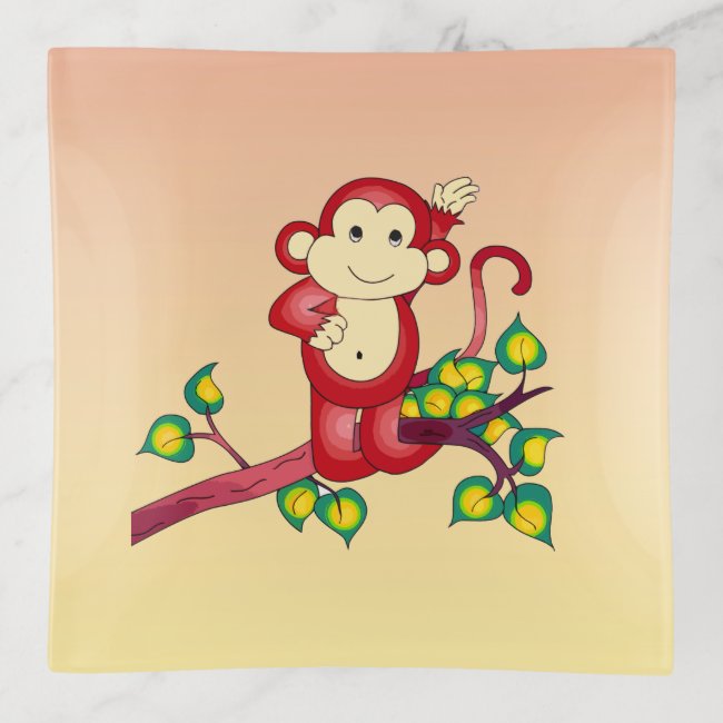 Sweet Red Monkey Trinket Tray