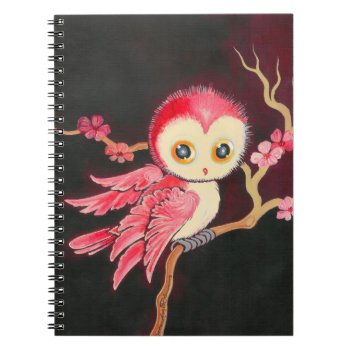 Sweet Red Owl Notebook by ArtsyKidsy at Zazzle
