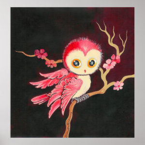 Sweet Red Owl Poster