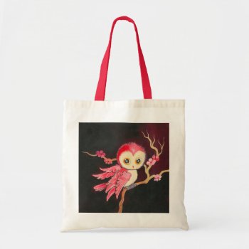 Sweet Red Owl Tote Bag by ArtsyKidsy at Zazzle