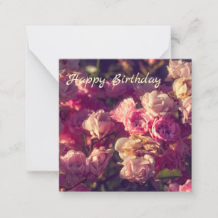 Sweet red roses personalized  note card