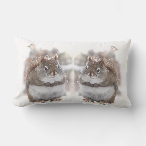 Sweet Red Squirrels Animal Outdoor Pillow