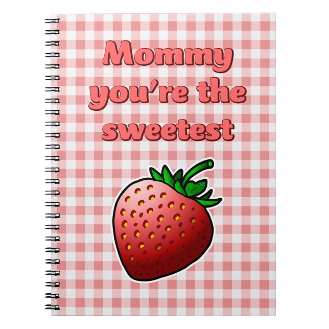 Sweet Red Strawberry Notebook (Front)