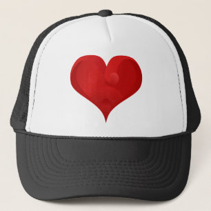 Sweet Red Valentine Love Heart Trucker Hat