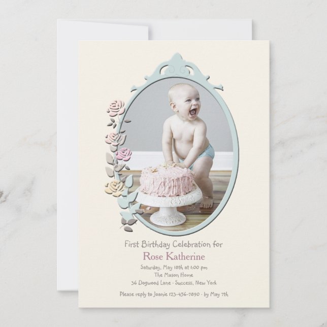 Sweet Reflection Photo Invitation (Front)