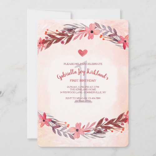 Sweet Remembrance Invitation