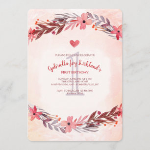 Sweet Remembrance Invitation