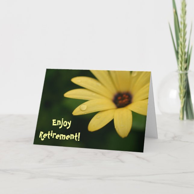 Sweet Retirement funny quote yellow flower Card (Front)