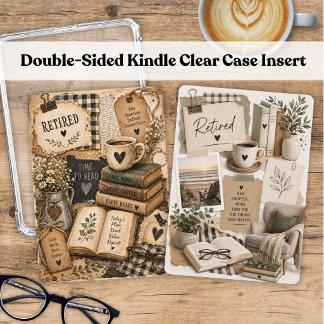 Sweet Retirement Kindle Double Sided Insert Card