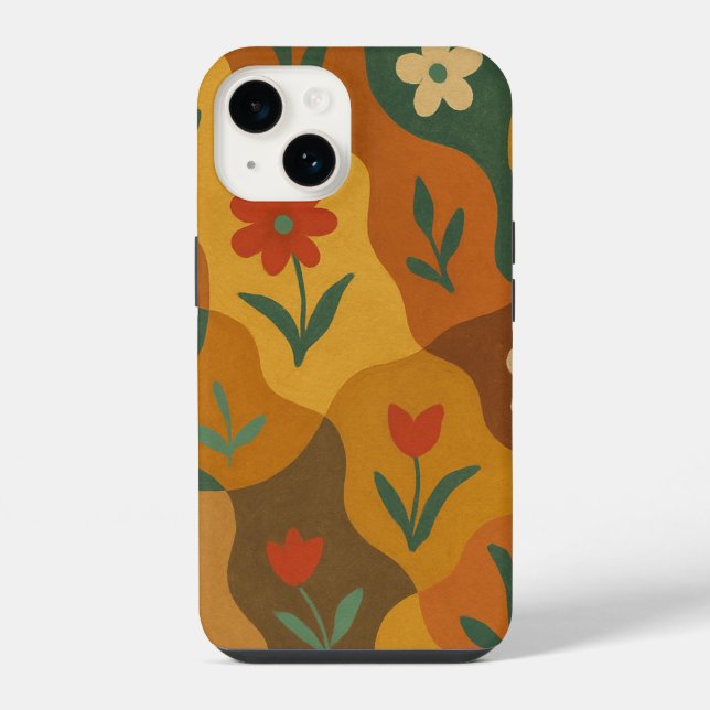 Sweet Retro Country Garden Pattern Iphone Case (Back)