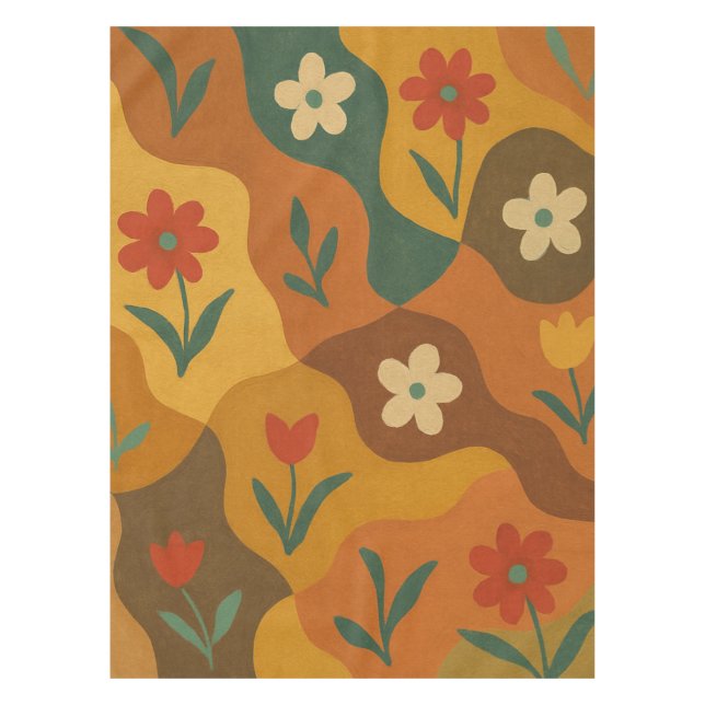 Sweet Retro Country Garden Pattern Tablecloth (Front)
