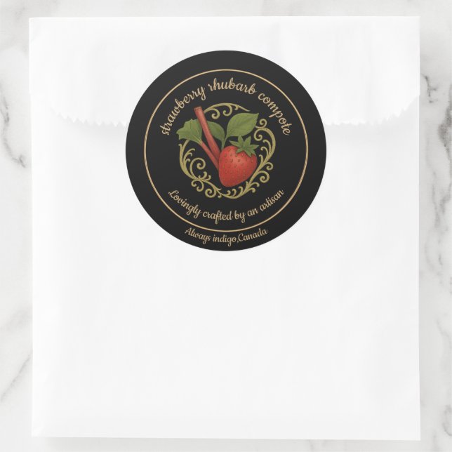 Sweet Rhubarb & Strawberry – Natural Artisan Label (Bag)
